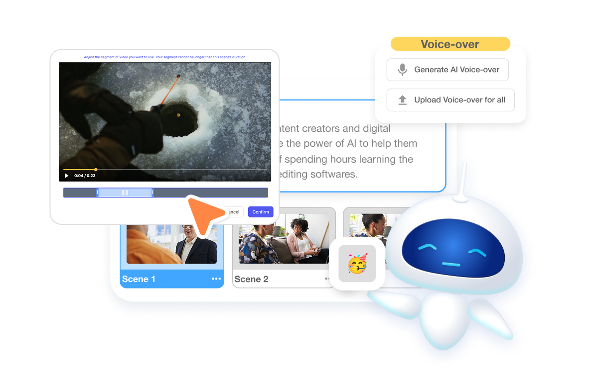 Visla uses AI to convert PPT to video while preserving your original content, visuals, and voice.